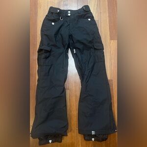 Roxy Vintage Y2K Black Cargo Snow Pants